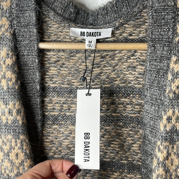 NWT Anthropologie BB Dakota Women’s To Be Fair Isle Cardigan Size M - Picture 6 of 10